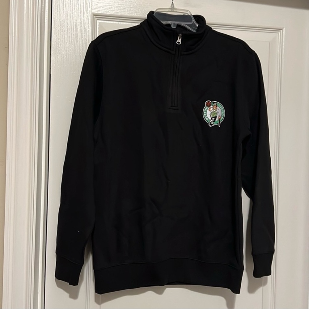 NWT Antigua Men's NBA Boston Celtics Victory Quarter-Zip Mock Neck Pullover Top